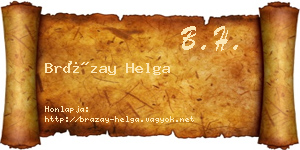 Brázay Helga névjegykártya